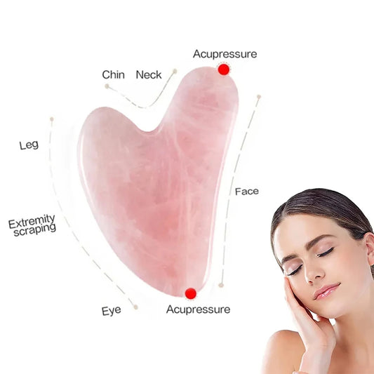 1pc Heart Shape Resin Gua sha Massage Scraper Face Massager