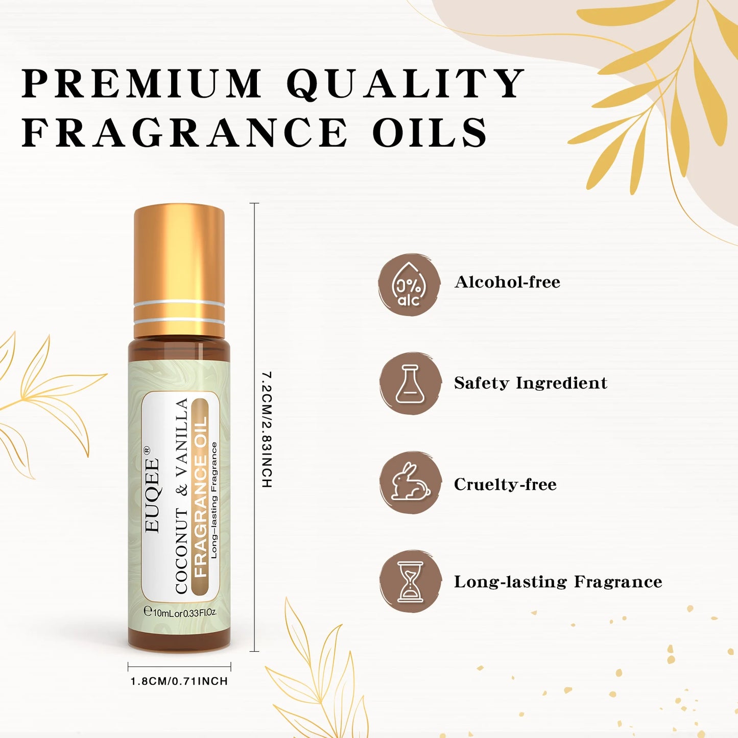 EUQEE 10ml Fragrance Oil Roll-On Long Lasting Scent La Vie Est Belle