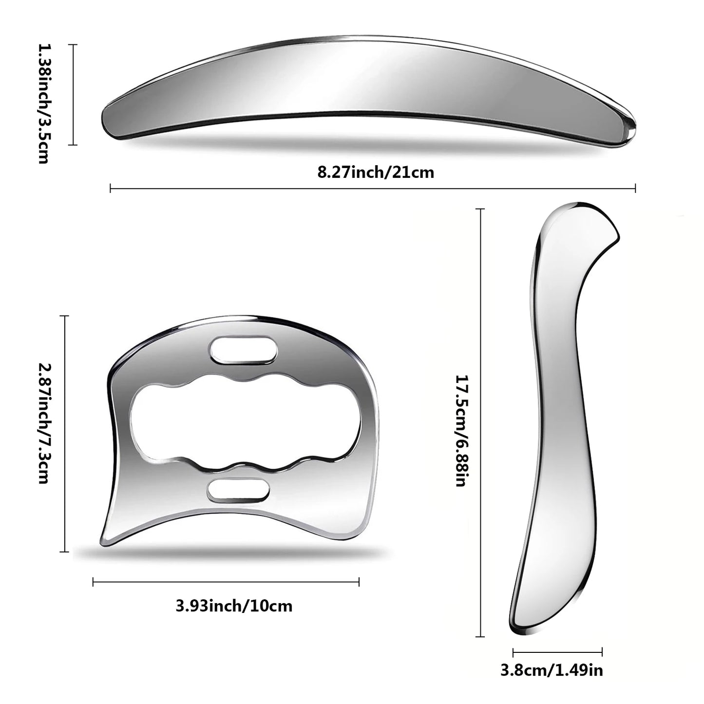 Gua Sha Stainless Steel Massage Tools Muscle Scraper Tool,