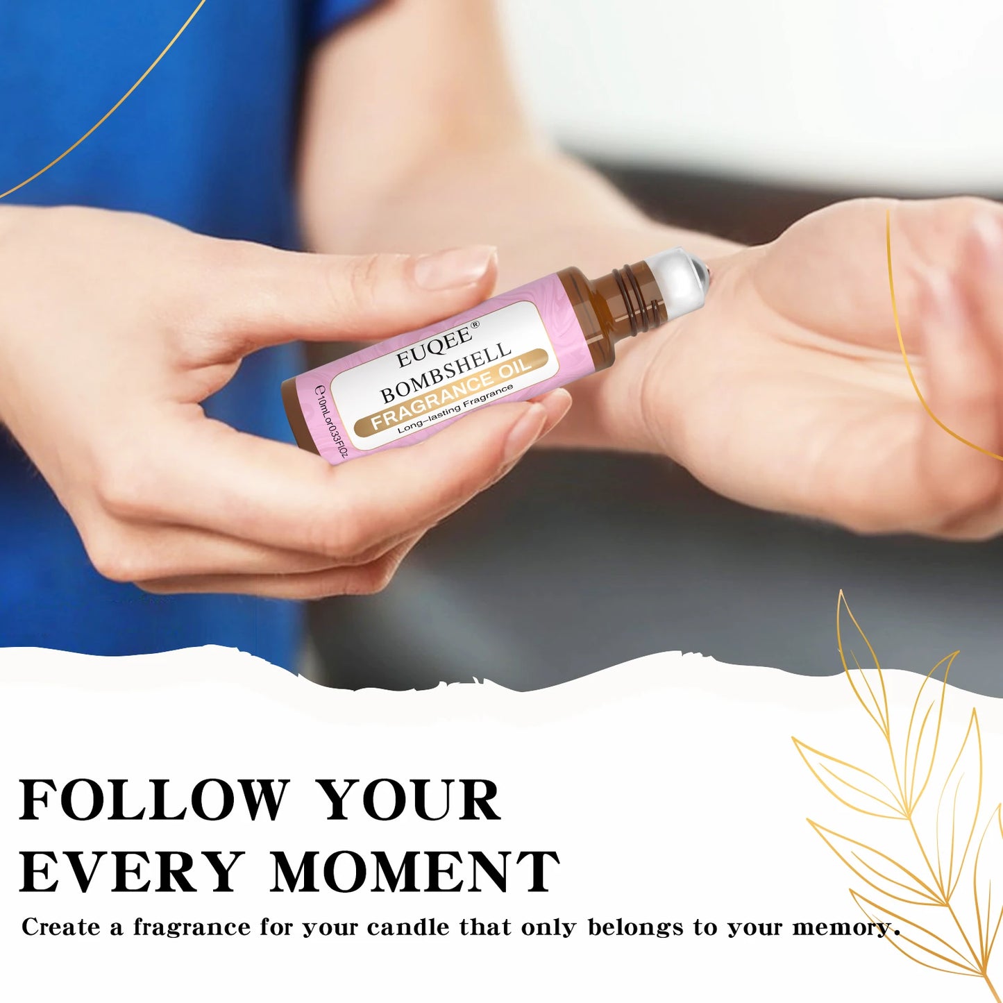 EUQEE 10ml Fragrance Oil Roll-On Long Lasting Scent La Vie Est Belle