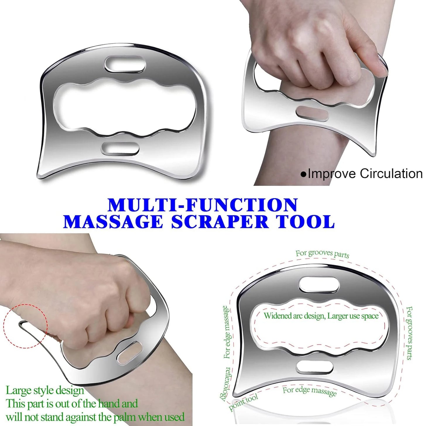 Gua Sha Stainless Steel Massage Tools Muscle Scraper Tool,