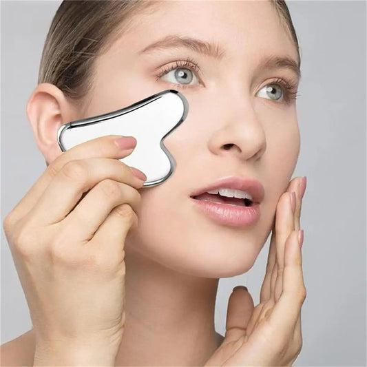 Gua Sha Natural Stainless Steel Scraper Massager Facial Skin Care